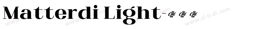 Matterdi Light字体转换